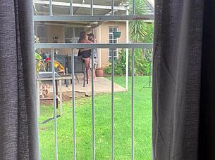 Found my neighbor’s backyard shenanigan