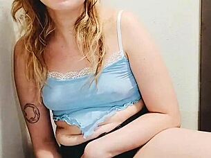 Beautiful women with big cans in homemade video