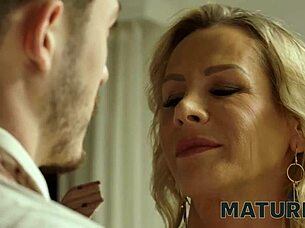 Mature4K kinky coffee session turns steamy