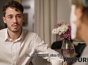 Mature4K kinky coffee session turns steamy