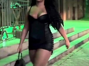 Skinny blonde gets her ass spanked and fucked in public