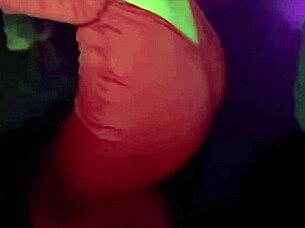 Skinny blonde gets her ass spanked and fucked in public