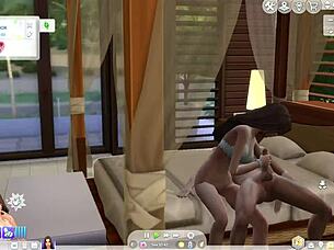 Cross dressing Sims 4 porn with sex animations and anime style