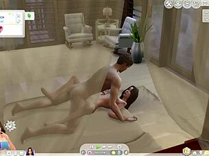 Cross dressing Sims 4 porn with sex animations and anime style