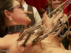 Slaves humiliated at the party in a BDSM orgy
