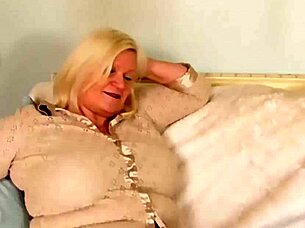 Solo performances of mature blondes Samantha and Lacey - Oldnanny compilation
