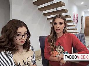 Stepdads and stepdaughters come together for hardcore sex