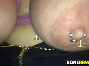 Big boobs tied up and treated roughly in this amateur BDSM video