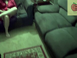 Stepmother’s jealousy leads to a deepthroat blowjob and a facial finish
