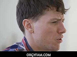 Blowjob and deepthroat action with a milf step mom