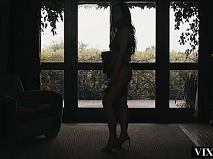 Lena Paul's big tits bounce while being fucked hard by a vixen plus group