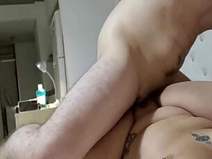 Asian MILF gets her ass filled with milk on Halloween