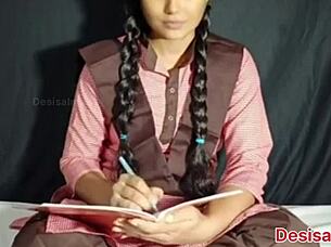 Indian schoolgirl gets brutally fucked by her teacher