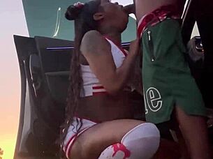 Cheerleader gets fucked in the afterlife