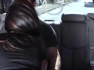 Hot brunette's anal training in fishnets and boots
