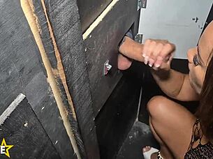 My husband took my wife to the Gloryhole to suck