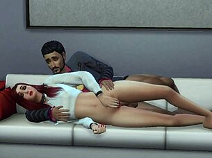 Jennifer is having fun with her boss in the office, a thrilling Sims 4 experience