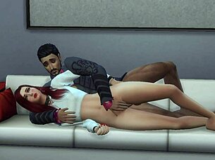 Jennifer is having fun with her boss in the office, a thrilling Sims 4 experience