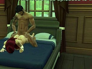Jennifer is having fun with her boss in the office, a thrilling Sims 4 experience