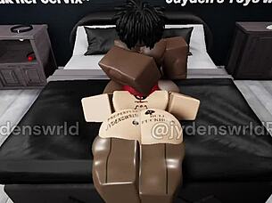 Fucking a fat red hair girl in Roblox