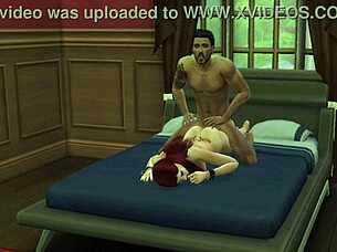 Jennifer is having fun with her boss in the office, a thrilling Sims 4 experience