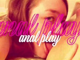 Two student girls in passionate oral play