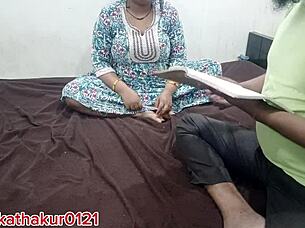 Horny Indian girl with heavy breasts touches herself