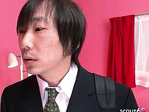 Japanese teen secretary gets fucked by horny fucking dick