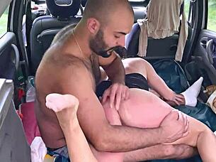Hot mature woman pleases with her huge boobs