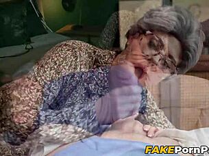 Granny Billie Star gets her pussy and mouth stuffed