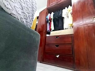 My step mom is a big ass slut who loves changing clothes