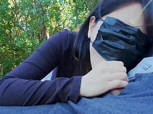 Horny hikers get fucked outdoors on a steamy trail adventure