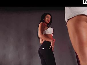 Hot photo shoot turns into passionate lesbian encounter