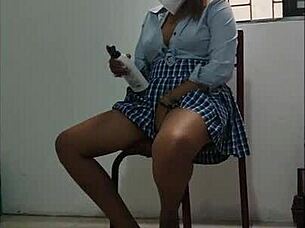 Sexy werita in for a wild ride with a huge toy
