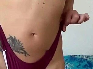 Hot Italian brunette enjoys solo play with toys