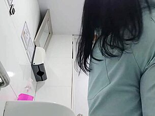 Nurse recorded by a camera in the doctor's office bathroom