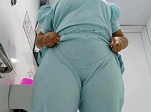 Nurse recorded by a camera in the doctor's office bathroom