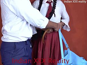 Hindi college girl fucked by her step mom in a steamy session