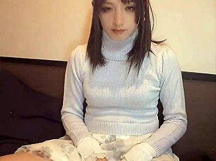 Clear and cute crossdresser has quiet masturbation video