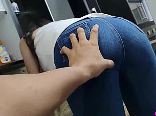 I grabbed her by the ass while she cleaned