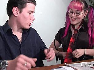 Two French students are having the experience of a lifetime in class