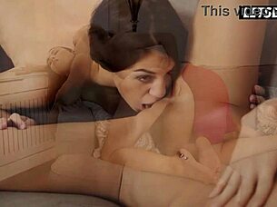 Passionate lesbian encounter at the hotel