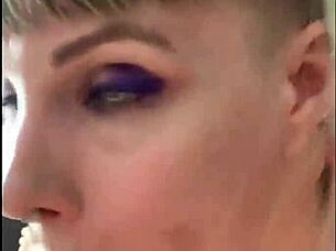 The hot beauty is enjoying the pleasure of oral sex, moaning