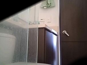 Spying on my sexy stepsister Argentina Milet while she's on the toilet is worth it