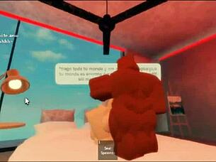 Colombian guy fucks me until I’m pregnant in Roblox scene