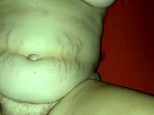 The fat woman has been fucked against the wall