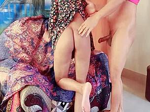 Deshi cute girlfriend Rumpa21 getting fucked on sofa