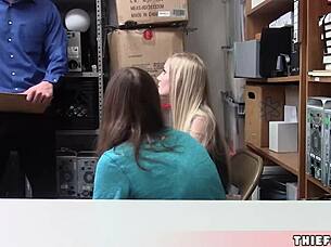 Security guard hooks beautiful Emma in stolen moment