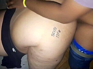 The girl received a slap on the ass from her stepbrother