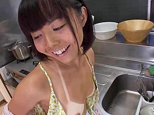 Old guy seduces petite stepdaughter for first oral taste